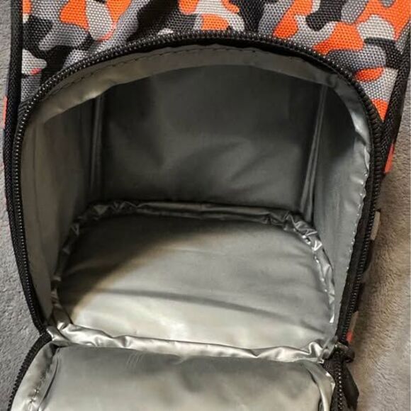 Nike Dome Black/ Orange/ Gray/ Camouflage Pattern Insulated Lunch Bag - Picture 6 of 9